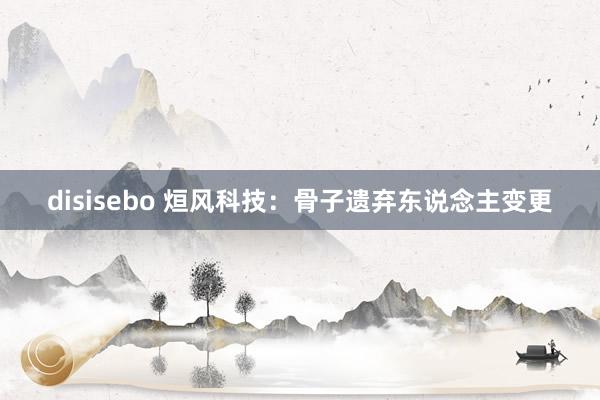disisebo 烜风科技：骨子遗弃东说念主变更