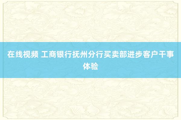 在线视频 工商银行抚州分行买卖部进步客户干事体验