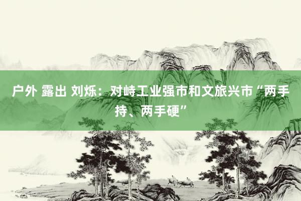 户外 露出 刘烁：对峙工业强市和文旅兴市“两手持、两手硬”