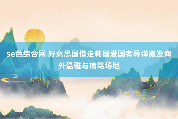 se色综合网 好意思国借走韩国爱国者导弹激发海外温雅与病笃场地